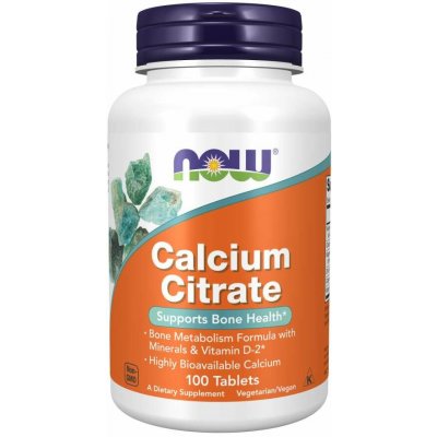 NOW Calcium Citrate with minerals & Vitamin D-2 100 tablet – Hledejceny.cz