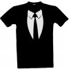 Pánské Tričko Tričko s potiskem Společenské tričko košile a kravata pánské Černá