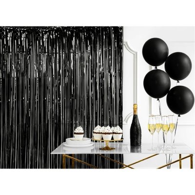 PartyDeco Párty závěs černý 90 x 250 cm – Sleviste.cz