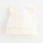 Kojenecká bavlněná čepička New Baby Kids krémová – Zboží Dáma