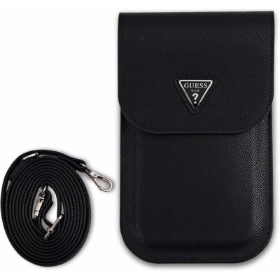 Guess PU Grained Triangle Logo na telefon černá – Zboží Živě