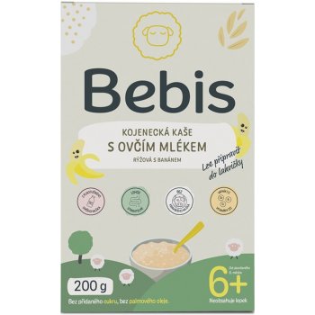 BEBIS Kojenecká kaše s ovčím mlékem rýžová s banánem 200 g