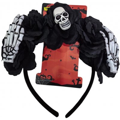 Halloween čelenka lebka a růže – Hledejceny.cz
