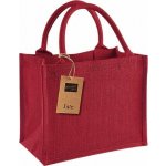 Westford Mill Jutová mini dárková taška WM412 Red 26 x 22 x 14 cm – Zboží Živě