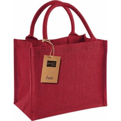 Westford Mill Jutová mini dárková taška WM412 Red 26 x 22 x 14 cm – Zboží Živě