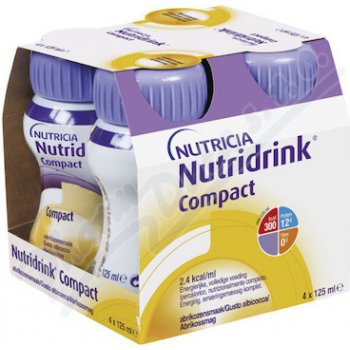 NUTRIDRINK COMPACT S PŘÍCHUTÍ MERUŇKOVOU POR SOL 4X125ML