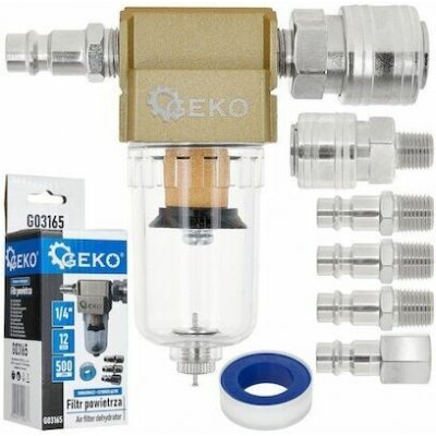 Vzduchový filtr s odlučovačem vody, závit 1/4" - GEKO – Hledejceny.cz