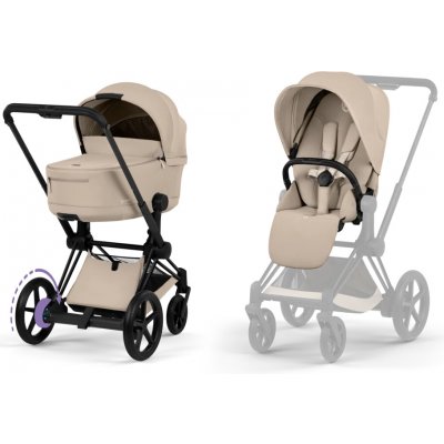 Cybex Kombinovaný ePriam Comfort Matt Black Cozy Beige 2026 – Zboží Dáma