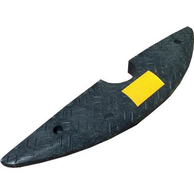 Černý plastový koncový univerzální zpomalovací práh - 30 km / hod "samice" - délka 15 cm, šířka 80 cm, výška 5,2 cm – Zboží Mobilmania