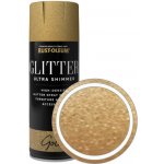 Rust Oleum Glitter Ultra Shimmer dekorační barva ve spreji efekt zlaté třpytky 400ml zlatá – Hledejceny.cz