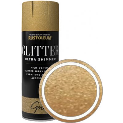 Rust Oleum Glitter Ultra Shimmer dekorační barva ve spreji efekt zlaté třpytky 400ml zlatá – Zbozi.Blesk.cz