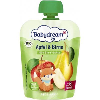 Babydream BIO Jablko a hruška 90 g – Zboží Dáma Babydream BIO Jablko a hruška 90 g – Zboží Dáma