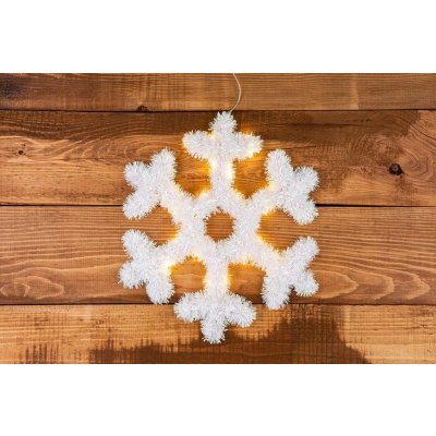 MagicHome Vločka 20 LED teplá biela 2xAA časovač 43 cm – Zboží Mobilmania