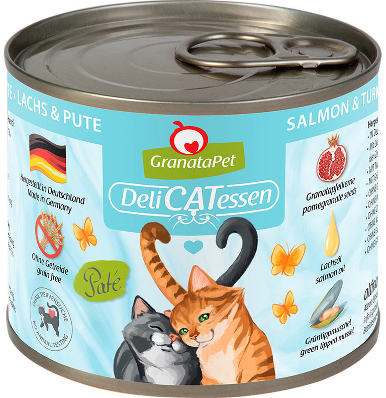 GranataPet pro kočky Delicatessen s lososem a krůtou 6 x 200 g