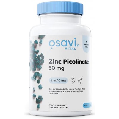 Osavi Zinc Picolinate Zinek 50 mg 120 rostlinných kapslí – Hledejceny.cz