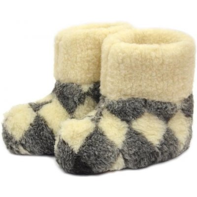 Ovčí Věci vlněné bačkory káro – Zboží Mobilmania