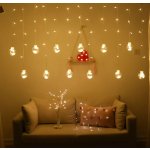 KIK KX5245 Vánoční světelný závěs koule 108 LED multicolor 3 m – Hledejceny.cz