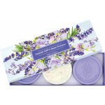 Esprit Provence Levandule toaletní mýdlo 60 g + vonný pytlík + krém na ruce 30 ml + plechová krabička s obrázkem stromu v levandulovém poli dárková sada – Hledejceny.cz