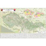 Česká a Slovenská rep. silniční obří - nástěnná mapa 200 x 140 cm v černém hliníkovém rámu – Zboží Mobilmania