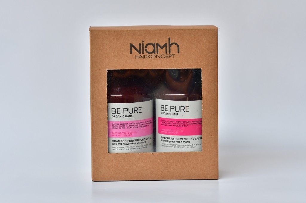 Niamh Be Pure Prevent Hair Loss šampon proti padání vlasů 500 ml + maska proti padání vlasů 500 ml dárková sada