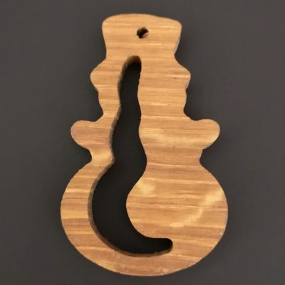 AMADEA Dřevěná ozdoba z masivu prořezávaná sněhulák 6 cm – Zboží Dáma