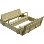 SwingKing Pískoviště auto impregnované dřevo 120 x 100 cm – Zboží Dáma