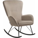 tectake 405851 houpací swing s ocelovými ližinami a silným polstrováním černá/béžová – Zboží Dáma