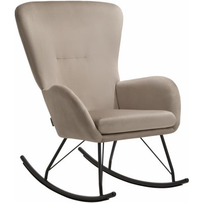 tectake 405851 houpací swing s ocelovými ližinami a silným polstrováním černá/béžová – Zboží Dáma