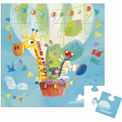 Janod Přání k narozeninám s puzzle Let balónem – Hledejceny.cz