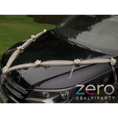 Girlanda svatební na auto 1,8 m (2 ks) - krémová – Zboží Dáma