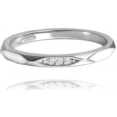 MINET+ snubní stříbrný prsten se zirkony JMAN0329SR61