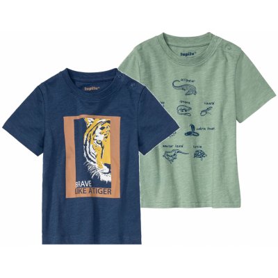 lupilu Chlapecké triko 2kusy námořnická modrá zelená – Zboží Mobilmania