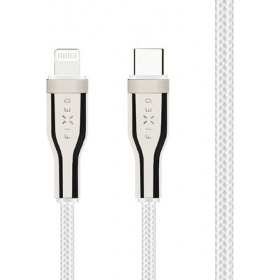 Fixed FIXDB-CL12-WH s konektory USB-C/Lightning a podporou PD, 1.2m, bílý – Zbozi.Blesk.cz