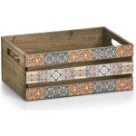 ZELLER Dekorativní dřevěná krabice MOSAIC 32 x 22 x 13,5 cm – Zboží Mobilmania
