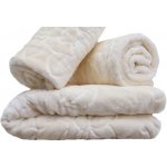 DumDekorace Sada přehozů na pohovku a křesla s reliéfním vzorem - krémová Šířka: 160 cm | Délka: 210 cm – Sleviste.cz