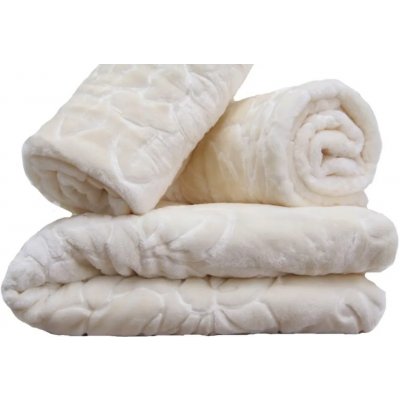 DumDekorace Sada přehozů na pohovku a křesla s reliéfním vzorem - krémová Šířka: 160 cm | Délka: 210 cm – Sleviste.cz