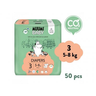 Muumi Baby 3 Midi 5-8 kg eko 50 ks