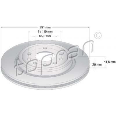 Brzdový kotouč TOPRAN 206 859 (206859)