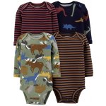 CARTER'S Body dl. rukáv Brown Navy chlapec 4ks – Hledejceny.cz