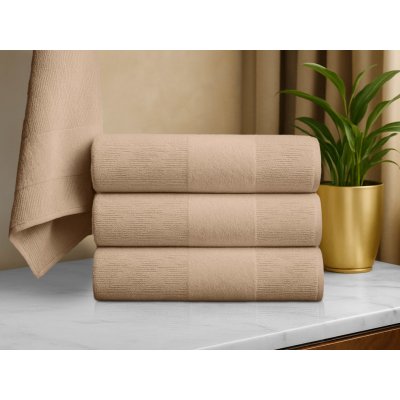 Textilomanie ručník CARRARA 60 x 100 cm světle hnědý – Zboží Dáma