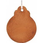 Clayre & Eef Hnědá vánoční závěsná dekorace perníková koule 8*2*10 cm – Hledejceny.cz