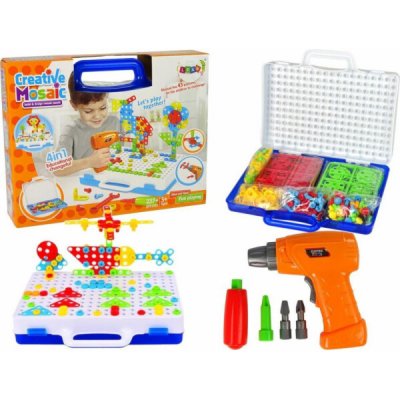 LeanToys Kreativní mozaikové puzzle 4 v 1 šroubovák 237 dílků – Hledejceny.cz