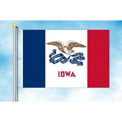 LIBEA, s.r.o. Iowa vlajka Rozměr: 40×60 cm, Uchycení: Karabiny na stožár – Hledejceny.cz