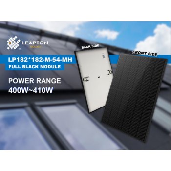 Leapton Solární fotovoltaický panel 400Wp celočerný monokrystalický