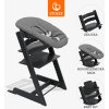 Jídelní židlička Stokke Tripp Trapp + novorozenecká sada + Baby set Black