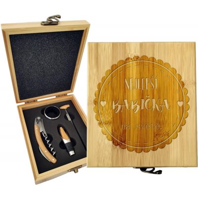 Sablio Dárková sada na víno Nejlepší babička: 147×168×49 mm – Hledejceny.cz