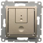 Stmívač dvoutlačítkový, 230 V~, šroubové svorky, Simon 54 D75310.01/44, zlatá metalizovaná – Hledejceny.cz