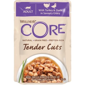 Wellness Core Cat Tender krůta a kachna v omáčce 85 g
