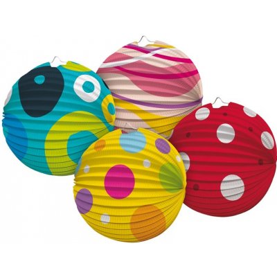 Lampion 25cm kulatý mix – Zbozi.Blesk.cz