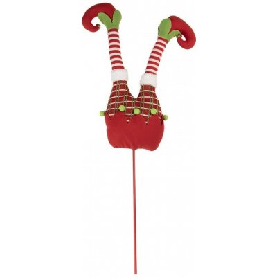 Clayre & Eef Veliký vánoční zápich nohy skřítek Elf - 20*8*82 cm - Clayre & Eef – Hledejceny.cz